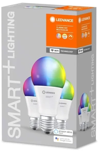 SET 3x Lampadina LED RGB dimmerabile SMART+ E27/9,5W/230V 2700K-6500K Wi-Fi - Ledvance