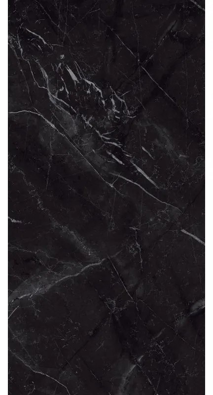 Piastrella da pavimento interno 60 x 120 cm Sp. 6 mm rettificato Marquinia in gres porcellanato nero lucido traffico medio (pei 2/5) 2.16 mq
