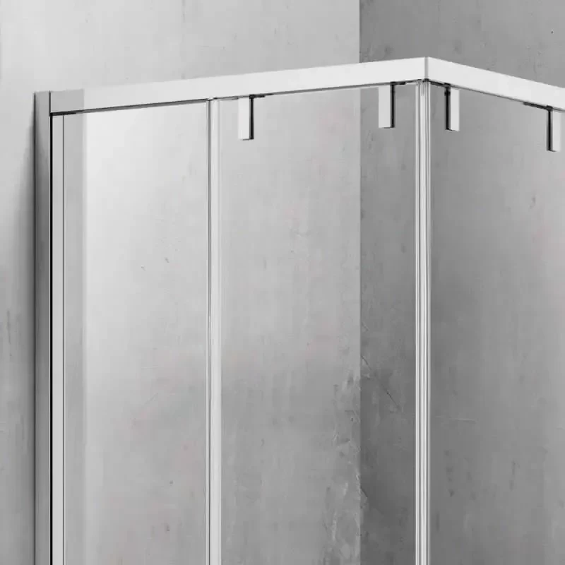 Kamalu - Box doccia 100x100 angolare scorrevole altezza 200 h vetro 8mm | KSA1000