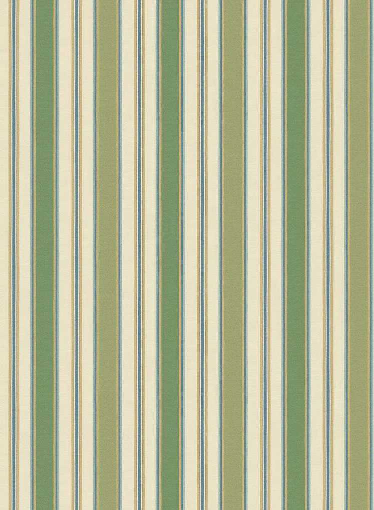 GP & J Baker Carta da parati Melbourne Stripe - Green/ Blue