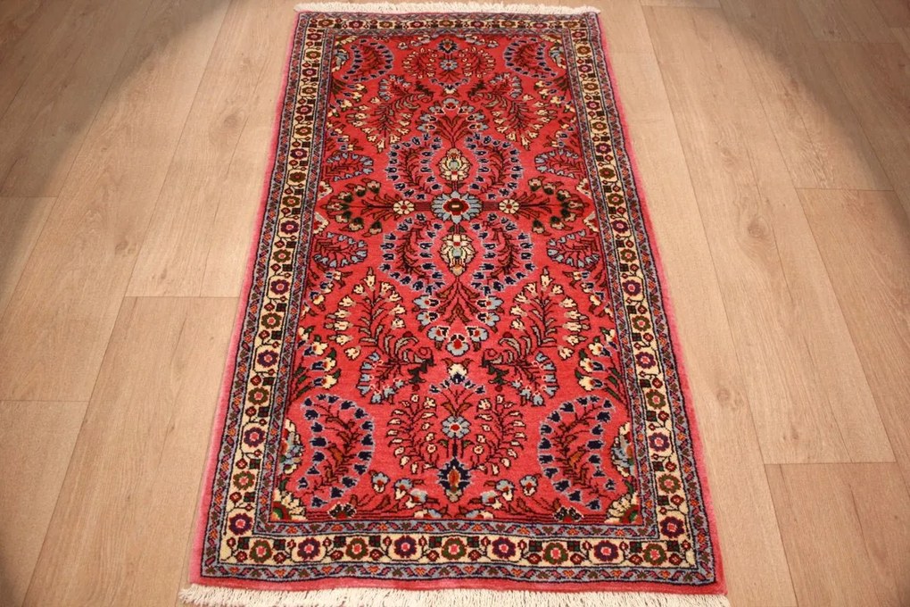Sarouk Tappeto 70 x 140 (Iran) Annodato A Mano