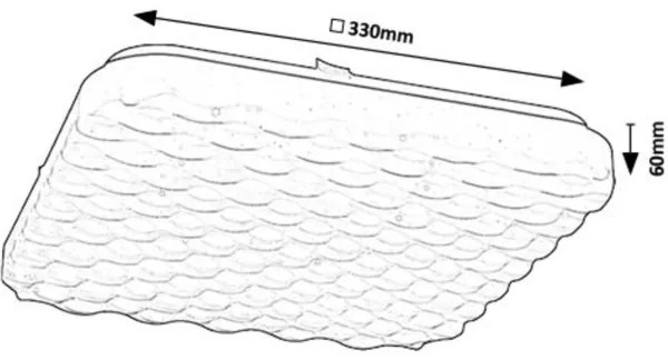 Rabalux 71150 - Plafoniera LED ELDRICK LED/24W/230V 4000K 33x33 cm