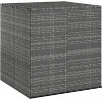 Contenitore da Giardino in Rattan PE 100x97,5x104 cm Grigio 317228