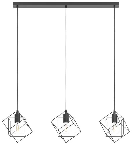 Eglo 43361 - Lampadario a sospensione con filo STRAITON 3xE27/60W/230V