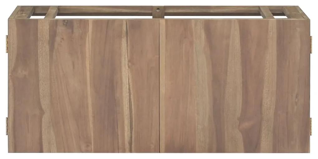 Mobile da bagno a parete 90x39x40 cm in legno massello di teak