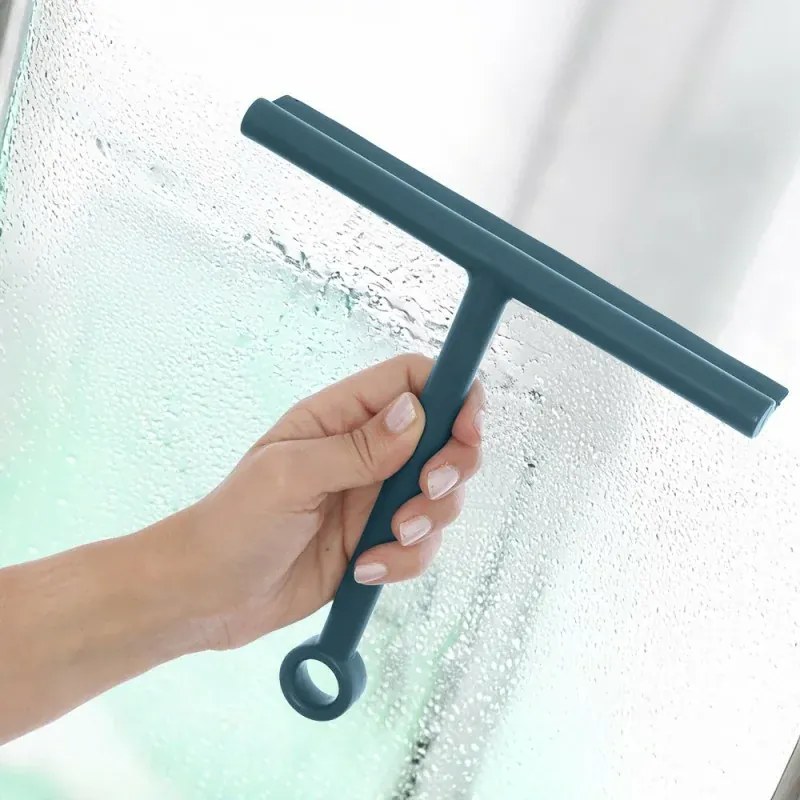 Tergivetro doccia blu in plastica antigraffio con ventosa Spring