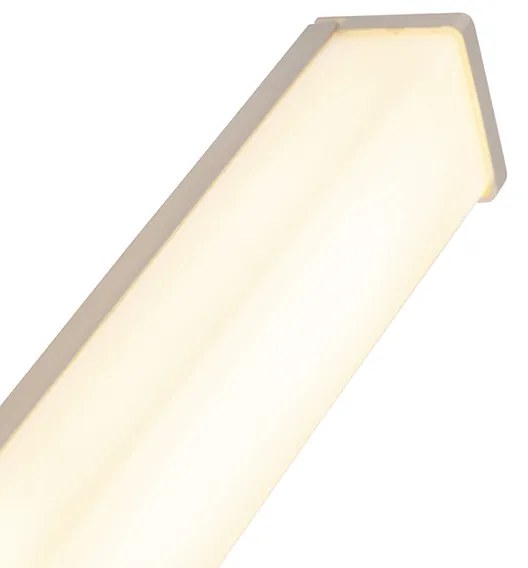 Lampada da parete moderna bagno acciaio 62 cm IP44 - Cascada