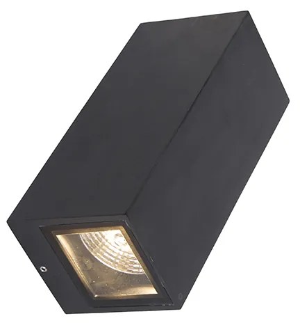 Applique moderna nera 2 luci GU10 AR70 IP54 - Baleno