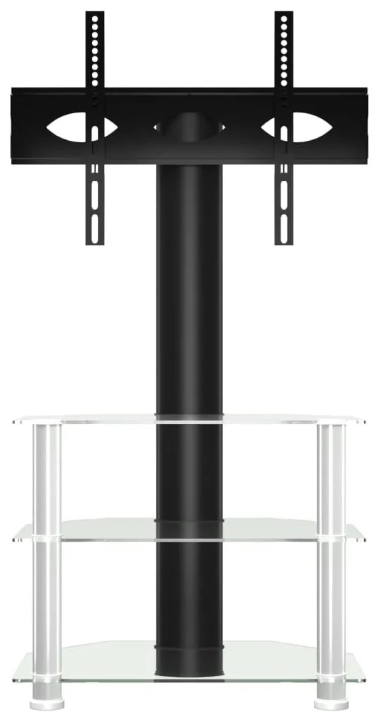 Supporto tv angolare 3 livelli per 32-70 pollici nero e argento