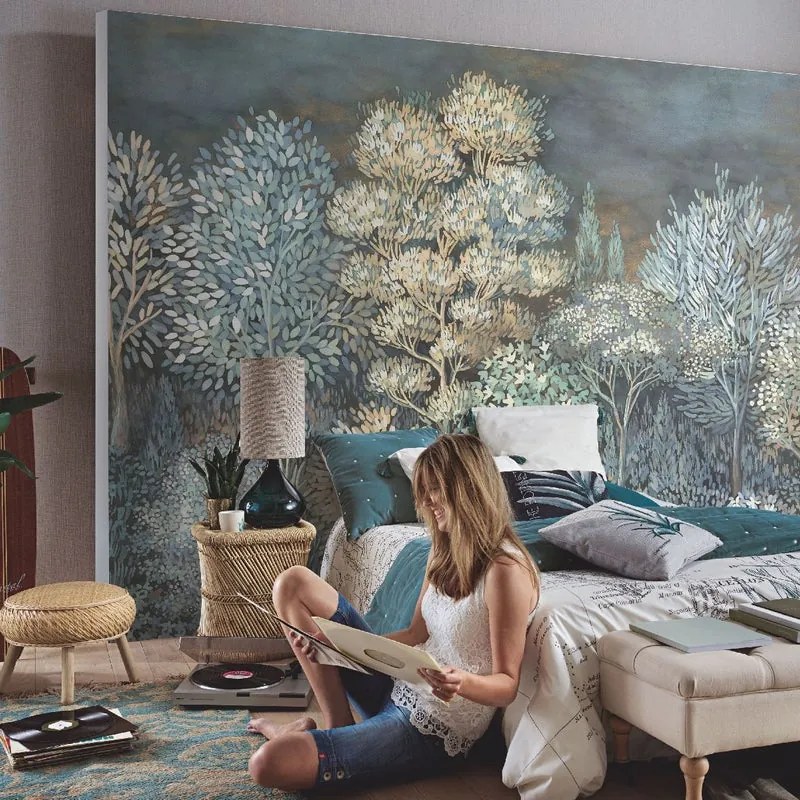 Fotomurale ERISMANN Wood1, wood1 verde 400X270 cm