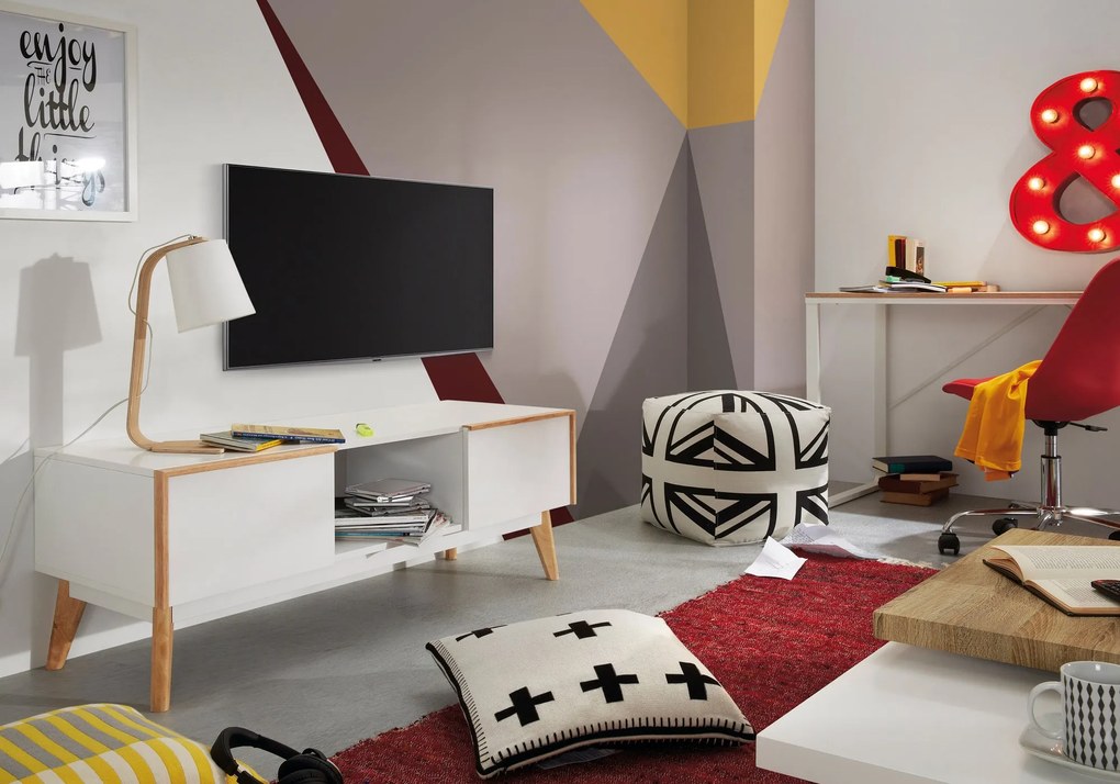Kave Home - Scrivania rettangolare Talbot 120 x 60 cm bianco