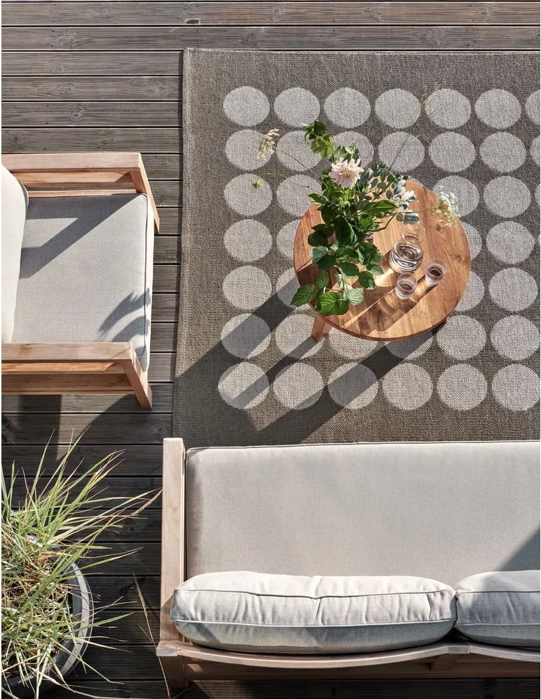 Passatoia da interno/esterno marrone/beige 70x160 cm Hugo Walnut Linen – Pappelina