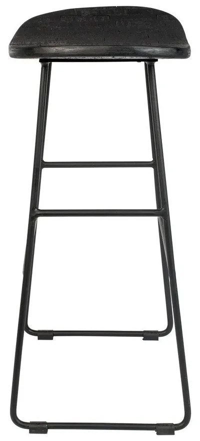 Sedia da bar nera 2 pz (altezza della seduta 62 cm) Tangle – White Label