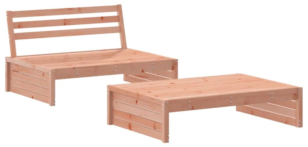 Set salotto da giardino 2 pz in legno massello di douglas