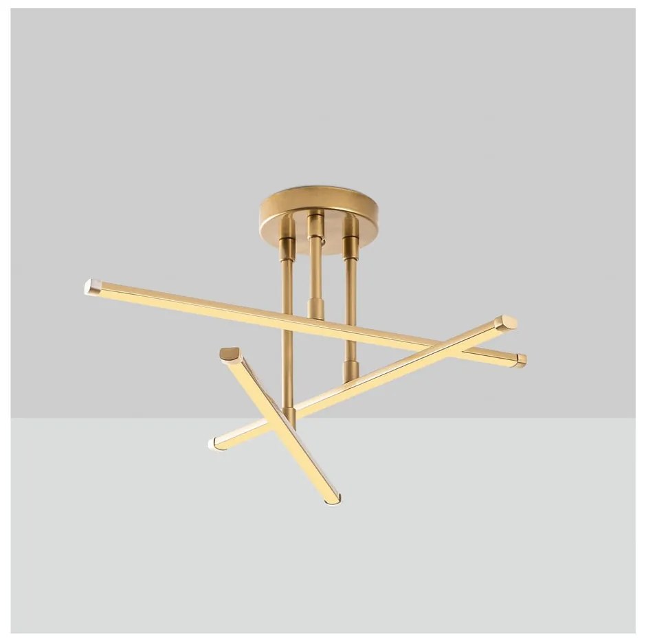 Plafoniera LED in oro 26x51 cm Ledflower - Opviq lights