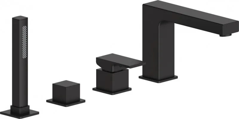 Mexen Cube rubinetto per vasca, nero - 72932-70