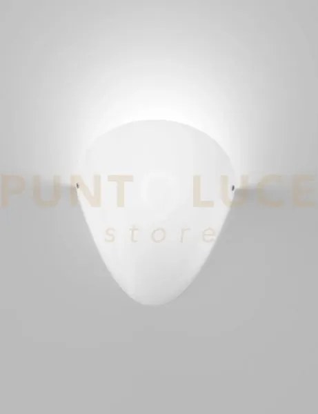 Ovalina applique a parete bianco lucido 1 luce attacco e27