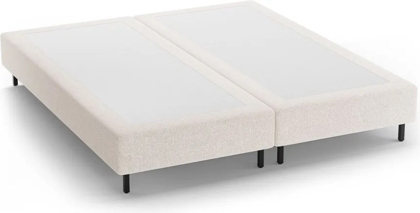 Letto matrimoniale imbottito color crema senza testiera 160x200 cm Whale – Micadoni