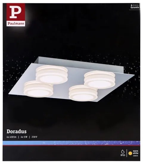 Paulmann 70875 - Plafoniera da bagno 4xLED/5W IP23 DORADUS 230V