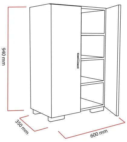 Scarpiera MADA 94x60 cm bianca