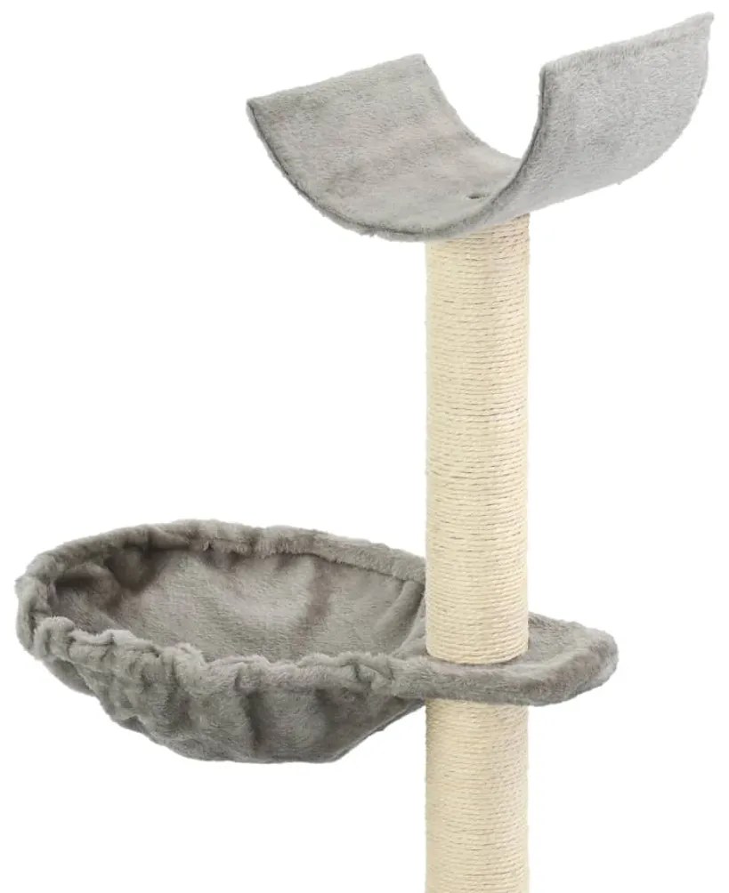 Albero per gatti con tiragraffi in sisal 105 cm grigio
