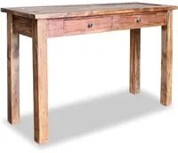 Tavolo Consolle in Legno Massello Recuperato 123x42x75 cm 244494