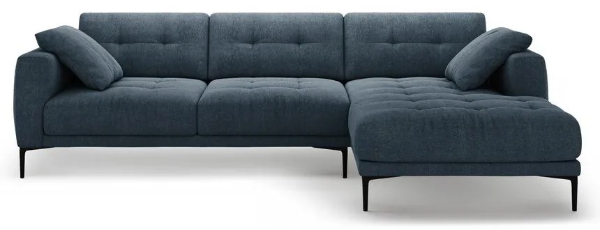 Divano angolare blu scuro (con penisola a destra/con chaise lounge) Bemy – Micadoni