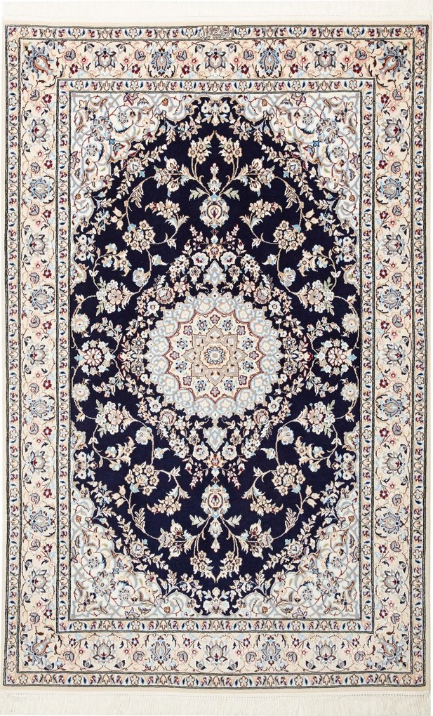 Nain Tappeto persiano 160 x 100 Blu (Iran) Annodato A Mano