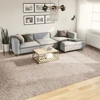 Tappeto Shaggy a Pelo Lungo Moderno Beige 300x400 cmcod mxl 111974