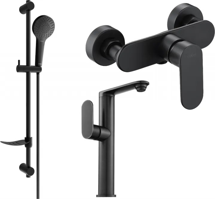 Mexen Milo DF05 set doccia, nero - 713154DF05-70
