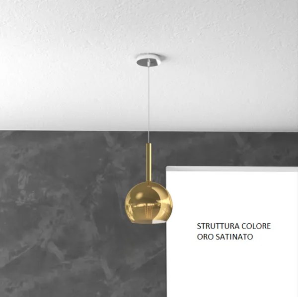 Sosp. ottone sat. 1 luce piccola oro 1155os-sp-or