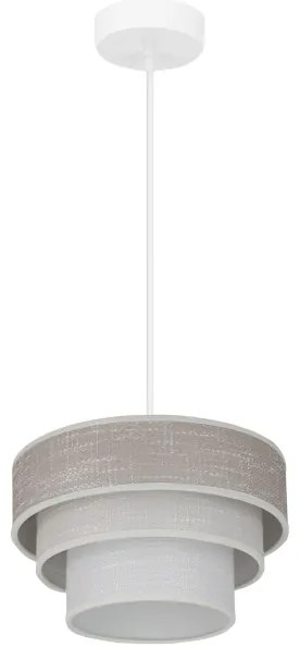 Brilagi - Lampadario a sospensione con filo ALASKA LUNETA 1xE27/15W/230V diametro 25 cm grigio/color crema