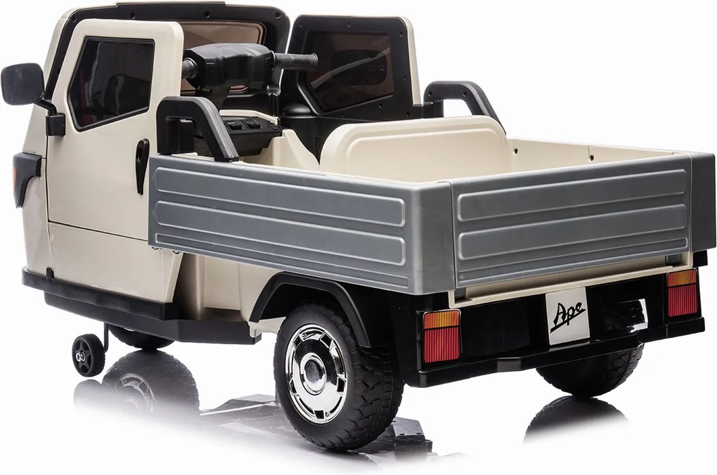 Macchina Elettrica per Bambini Licenza Piaggio Apecar 12V Bianco...