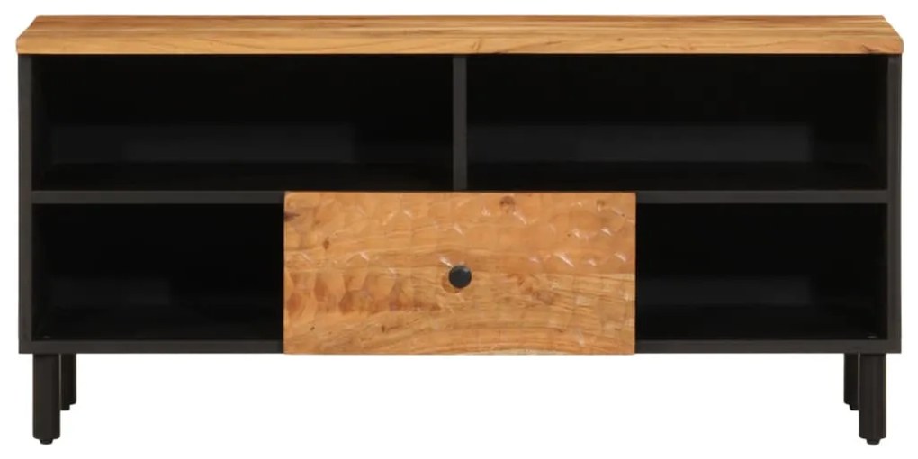 Mobile porta tv 100x33x46 cm in legno massello di acacia