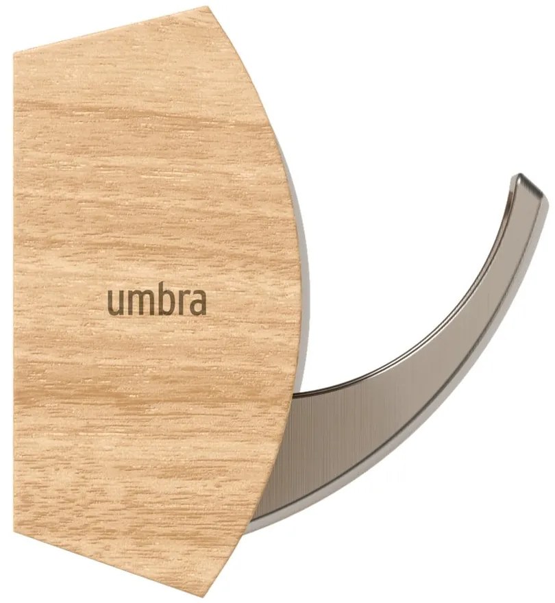 Appendiabiti da parete in legno di pioppo in colore naturale Flip - Umbra