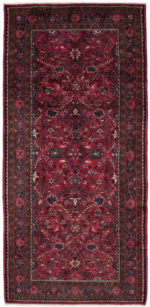 Hamedan Tappeto persiano 140x290 Rosso (Iran) Annodato A Mano