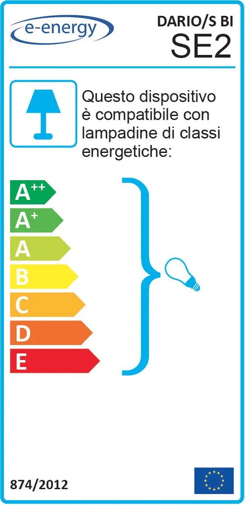 Sospensione D50 1xE27 Montatura Bianco-Cromo Vetro Lastra Bianco E-Energy Dario...