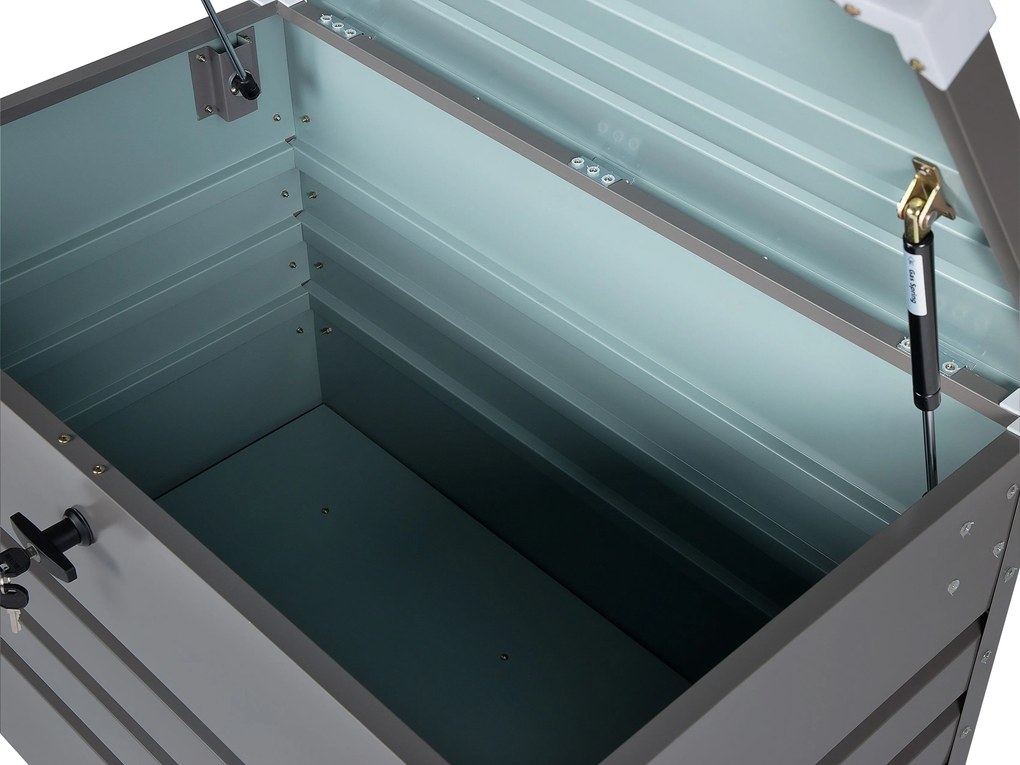 Cesta portaoggetti metallo grigio 132 x 62 cm CEBROSA Beliani