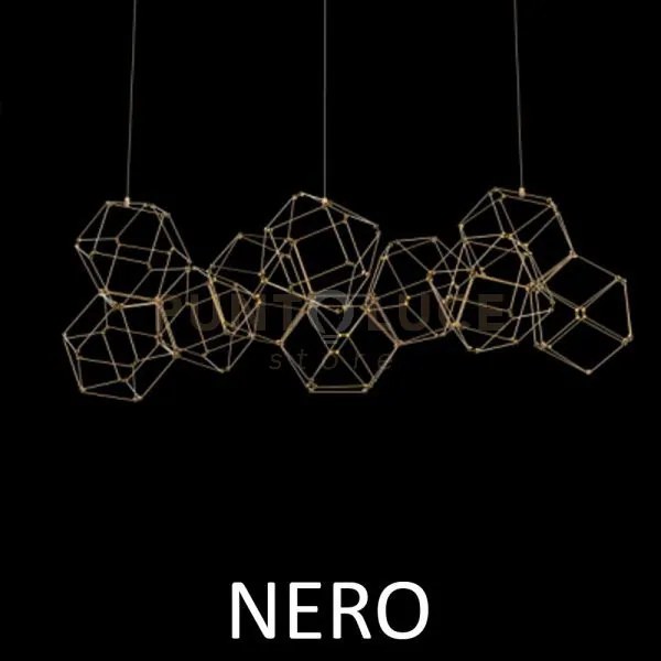 Lucciola 10 lampada a sospensione lineare, cromato nero led 3000k  ...
