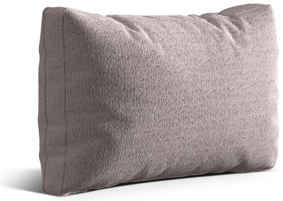 Cuscino per divano greige con rivestimento in bouclé Kemi – Cosmopolitan Design