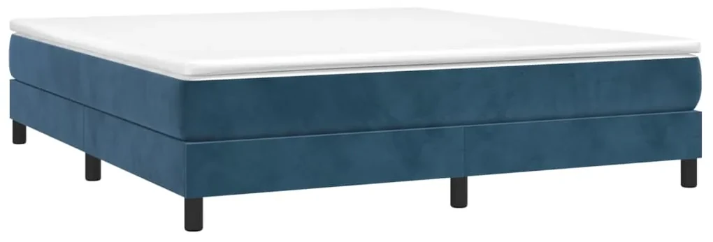 Giroletto a molle blu scuro 160x200 cm in velluto