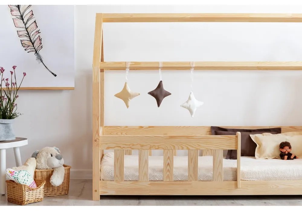 Letto per bambini in legno di pino 80x200 cm Mila MBP - Adeko