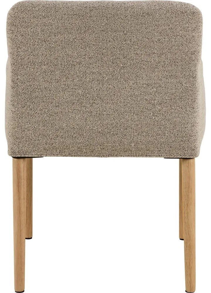 Sedia da pranzo beige in imbottito con braccioli Zoe – Actona