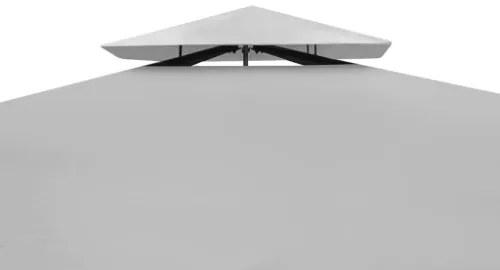 Gazebo con Tetto 3x3 m Crema Bianco