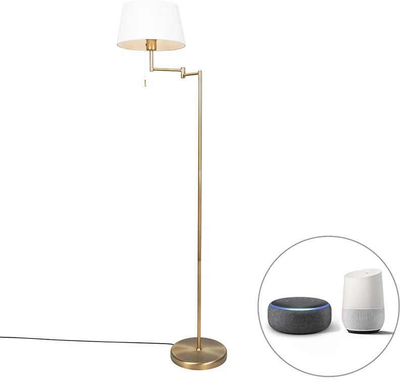 Lampada da terra classica intelligente bronzo con bianco incl. WiFi A60 - Ladas Fix