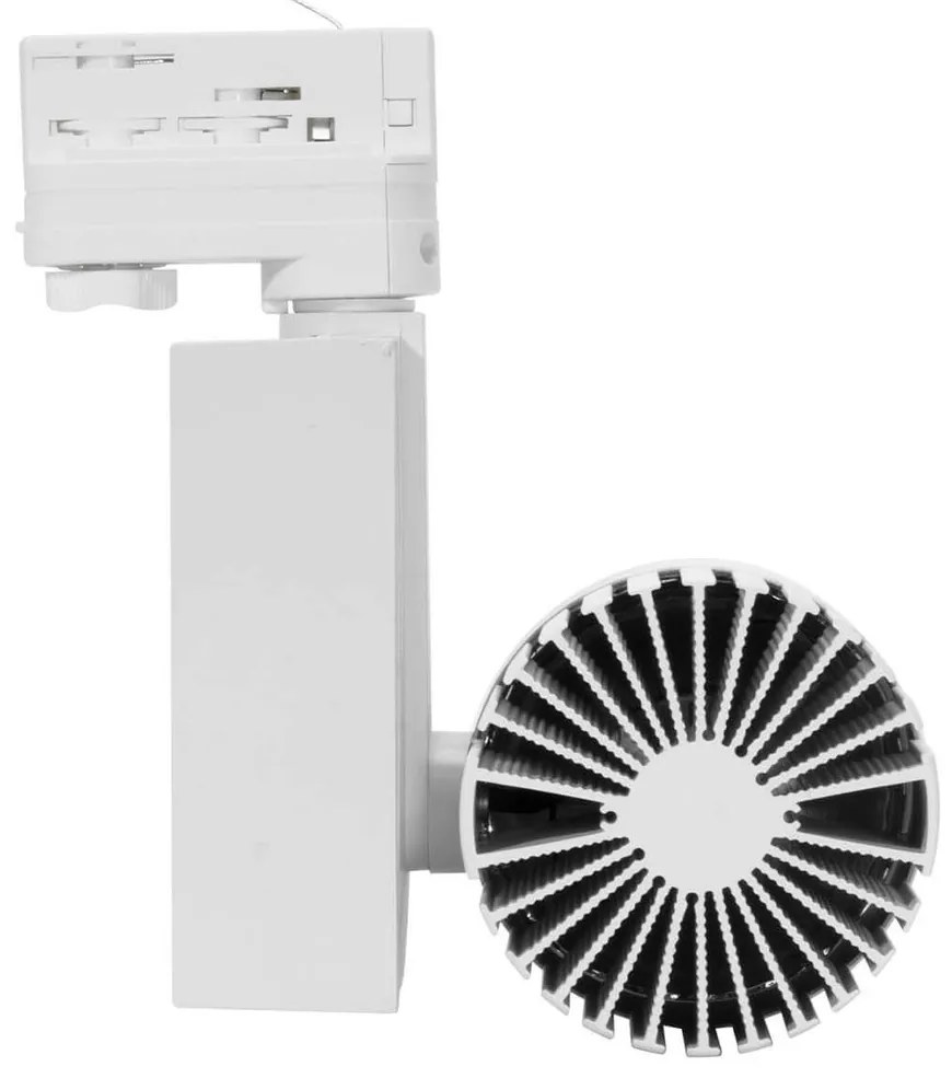 Faro LED 40W Binario Trifase Bianco CRI92 100° Bridgelux LED Colore Bianco Naturale 4.000K