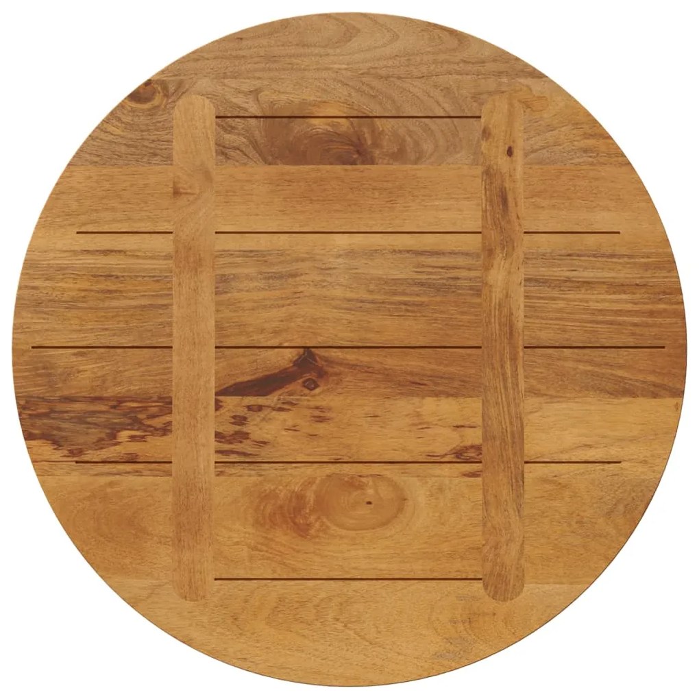Piano per tavolo Ø 80x2,5cm rotondo in legno massello di mango