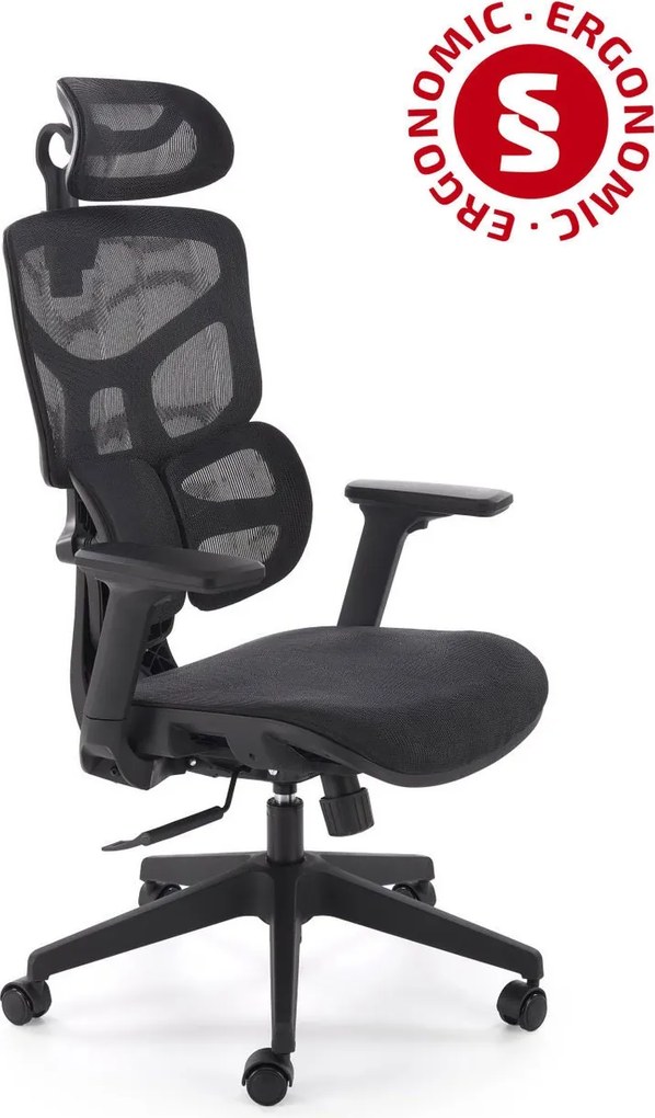 Sedia da ufficio Macar ergonomica nera – 71x69x127-133 cm