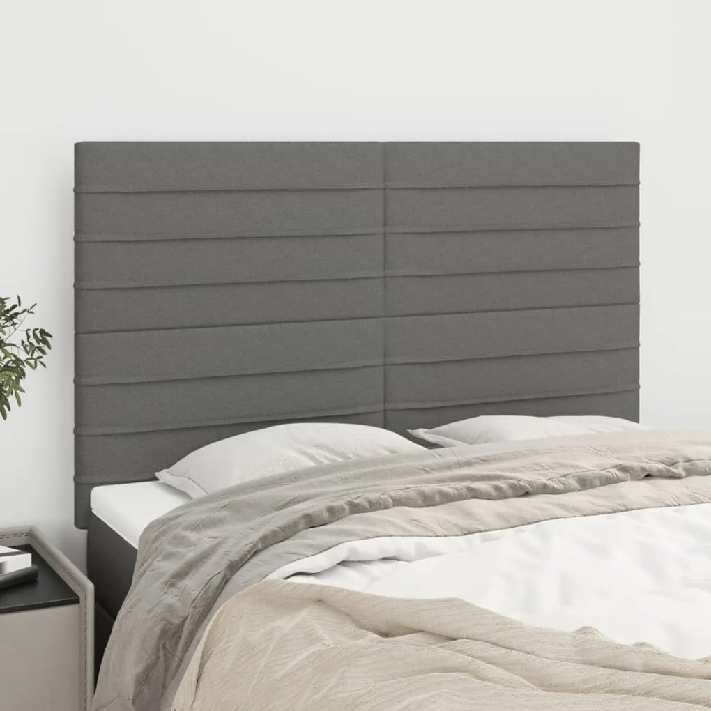 Testiere 4 Pz Grigio Scuro 72x5x78/88 Cm İn Tessuto /