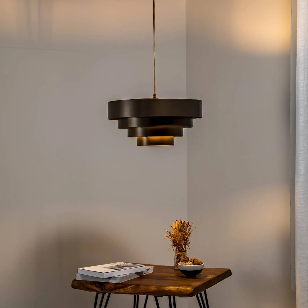 Lampada a sospensione Rings Luminex, dimmerabile, Ottone / Oro, Soggiorno / Sala da pranzo, Metallo, Moderno, Lampada a sospensione